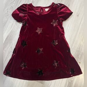 NWOT Cat & Jack‎ Burgundy Velvet Dress very beautiful